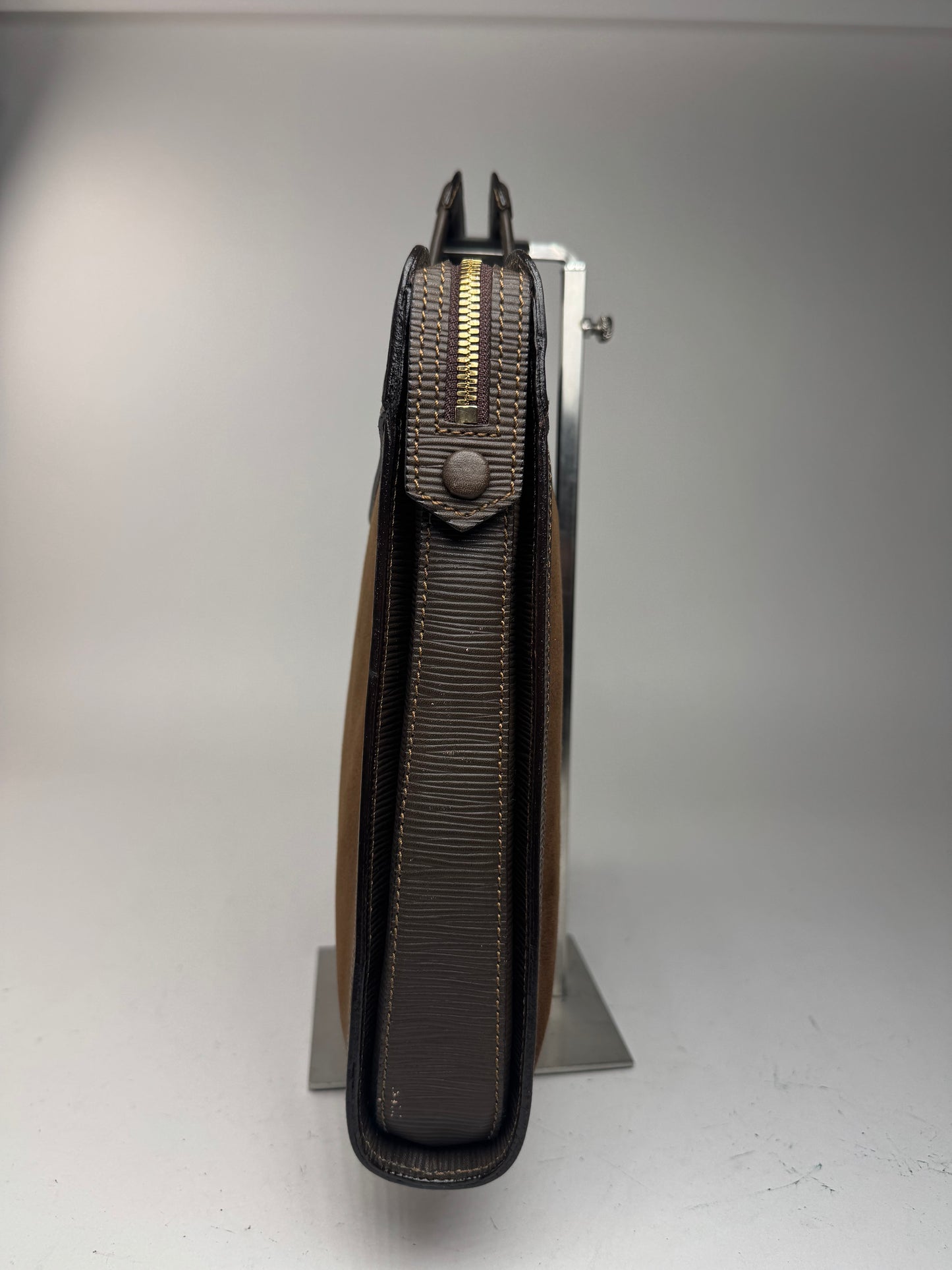 Sac Balenciaga vintage en cuir et laine marron