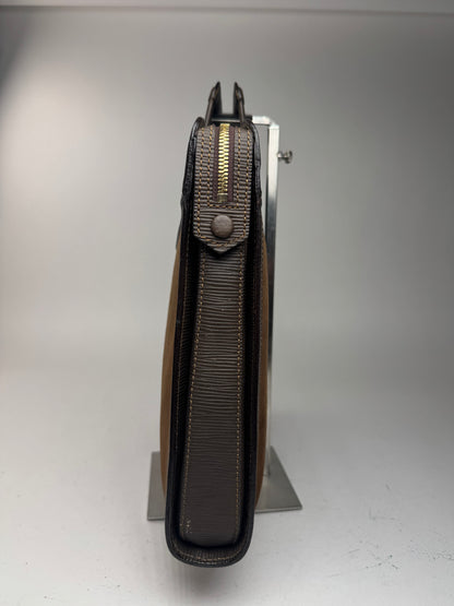 Sac Balenciaga vintage en cuir et laine marron