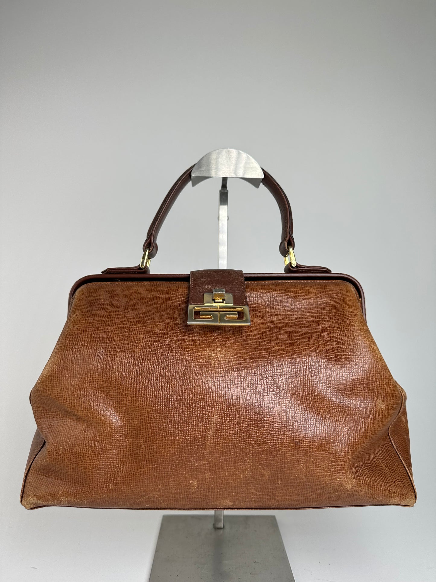 Vintage Givenchy GV3 Leather Handbag Brown