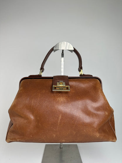 Vintage Givenchy GV3 Leather Handbag Brown