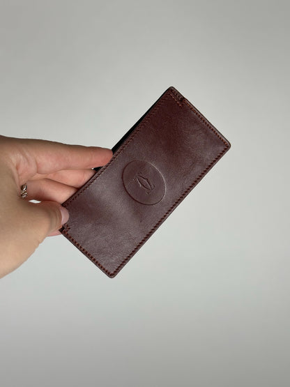 Vintage Cartier Leather ID Holder burgundy
