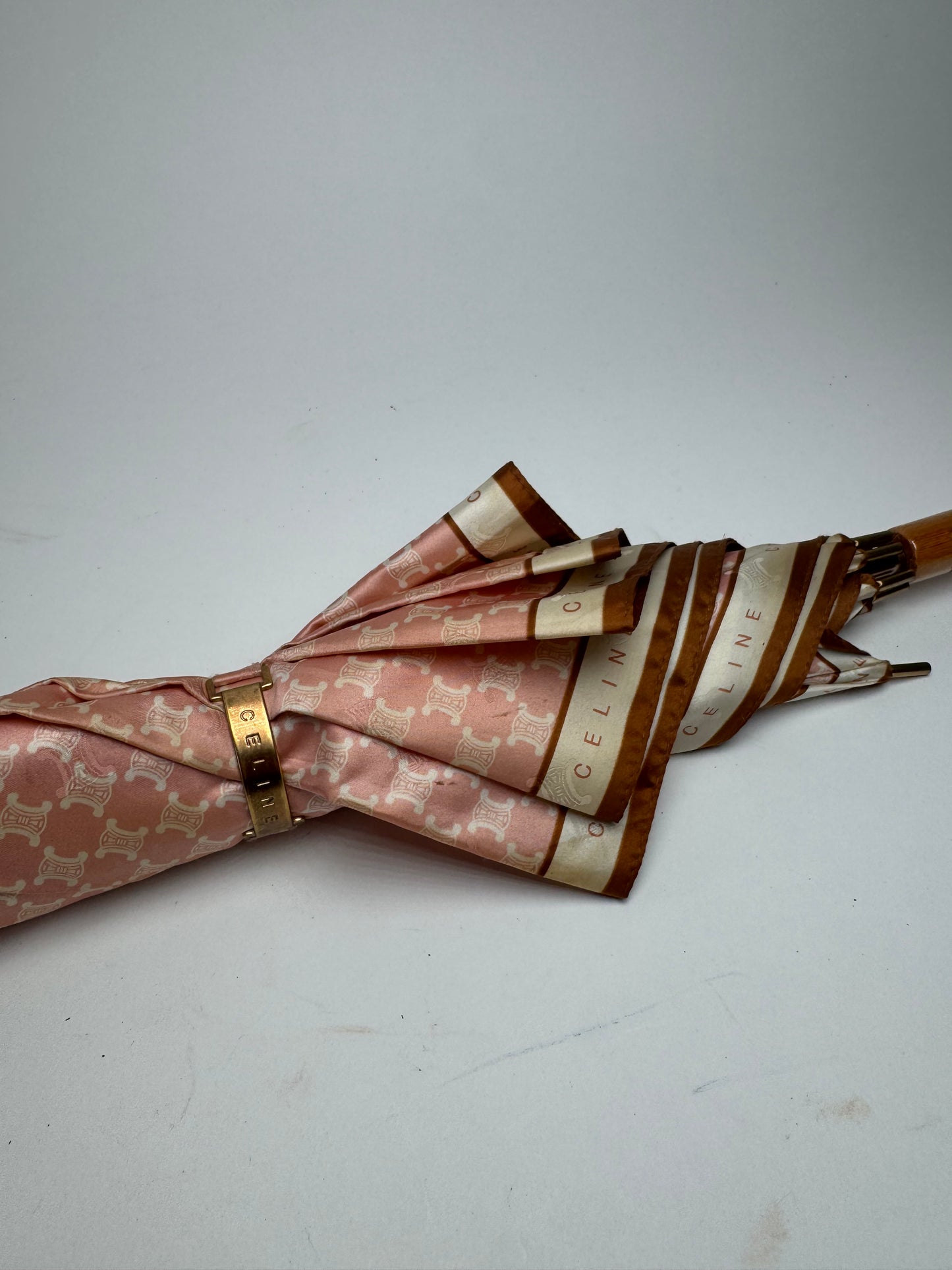 Vintage Celine Monogram Umbrella Pink