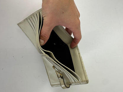 Vintage Gucci GG Supreme Bifold Wallet c. 2010s Cream Beige