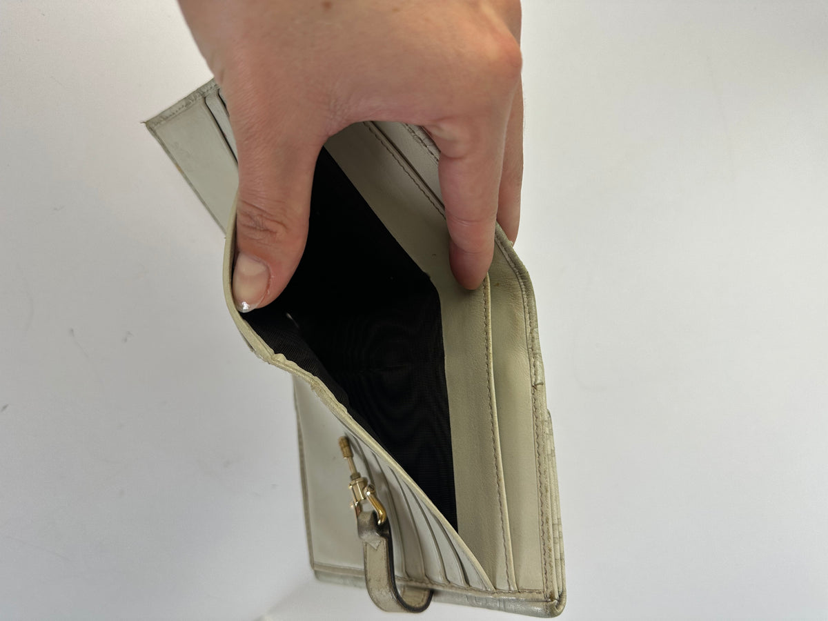 Vintage Gucci GG Supreme Bifold Wallet c. 2010s Cream Beige