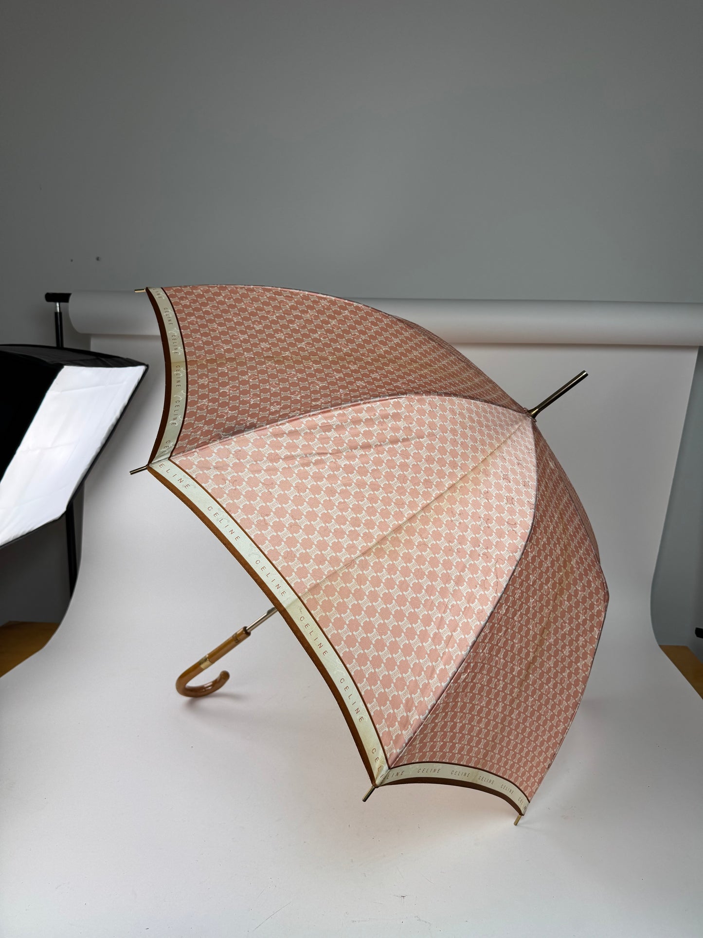 Vintage Celine Monogram Umbrella Pink