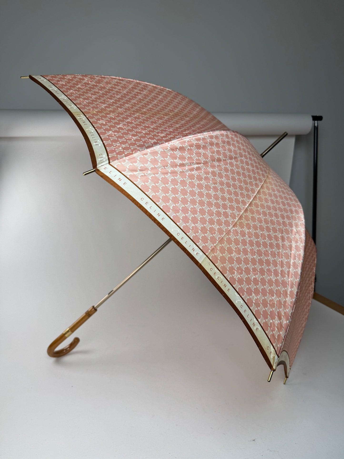 Vintage Celine Monogram Umbrella Pink