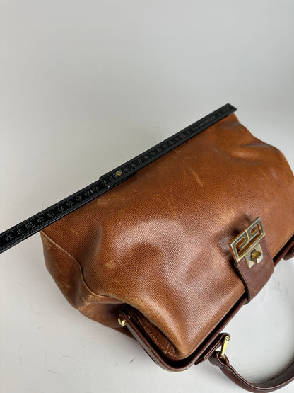 Vintage Givenchy GV3 Leather Handbag Brown