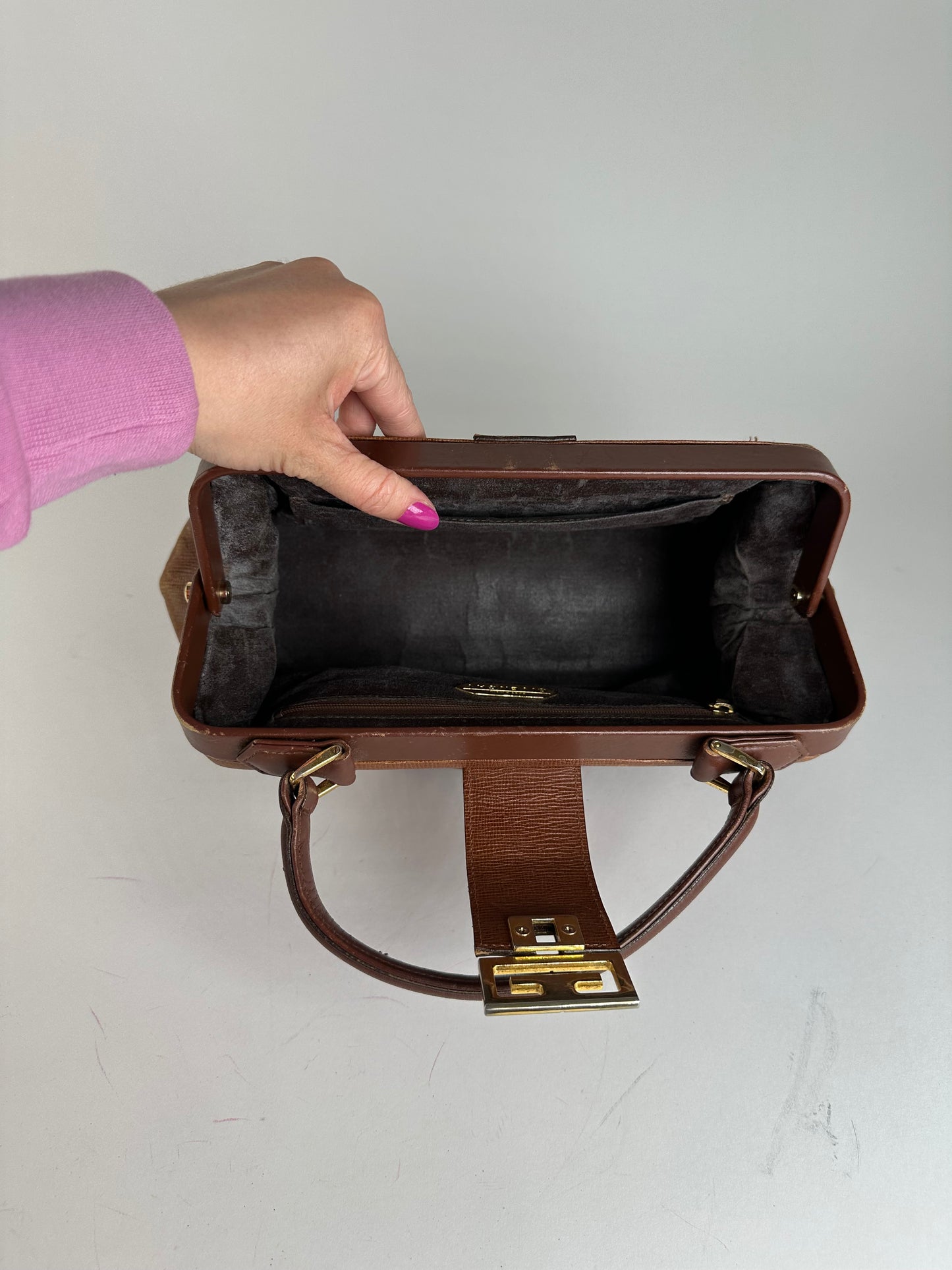 Vintage Givenchy GV3 Leather Handbag Brown