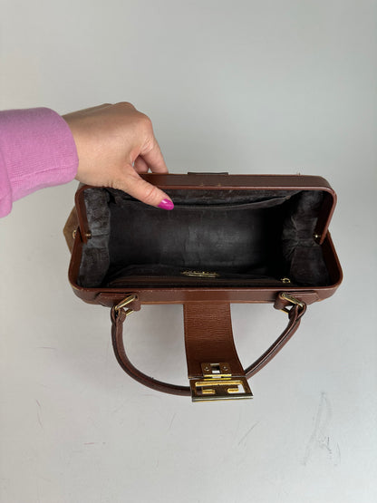 Vintage Givenchy GV3 Leather Handbag Brown