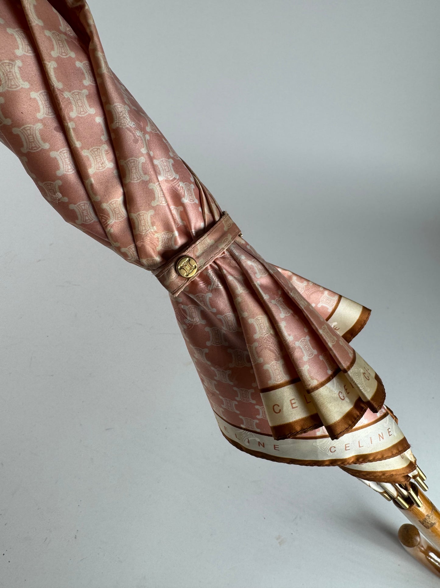 Vintage Celine Monogram Umbrella Pink