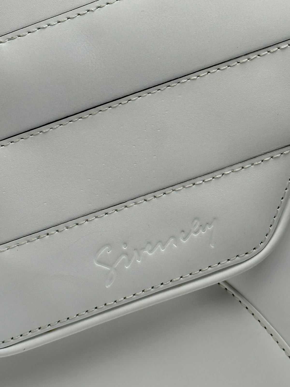 Vintage Givenchy Licensed Flap Crossbody Bag Late 1980s White