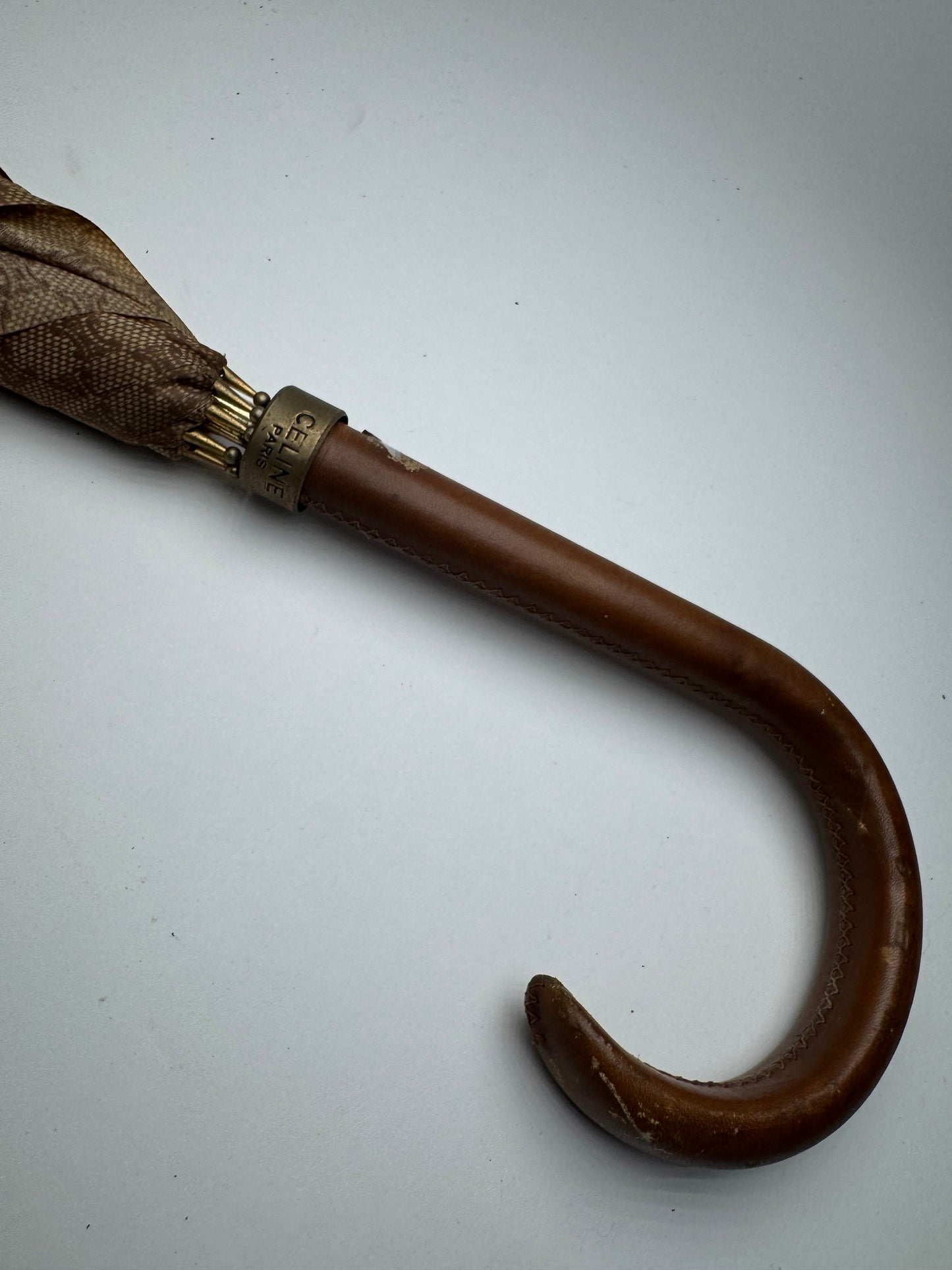 Vintage Celine Monogram Umbrella Beige