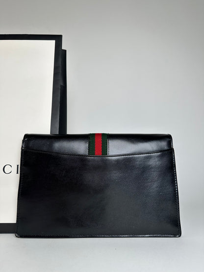 Vintage Gucci Leather Clutch Black