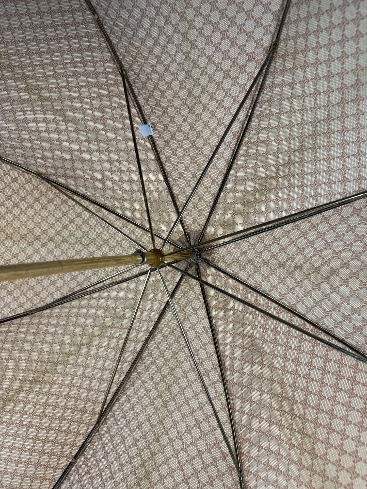 Vintage Celine Monogram Umbrella Beige