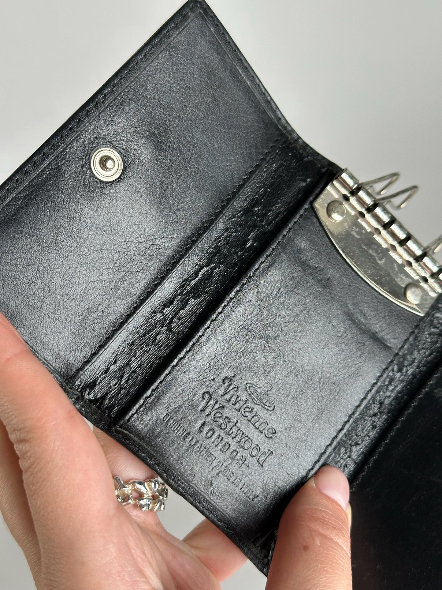 Vintage Vivienne Westwood Leather Key Holder black