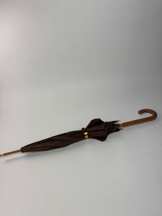 Vintage Celine Monogram Umbrella Brown