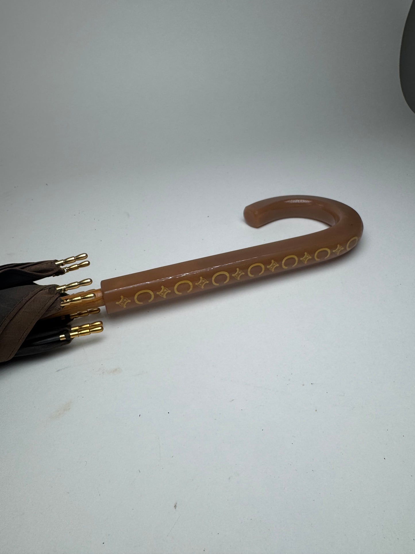 Vintage Celine Monogram Umbrella Brown