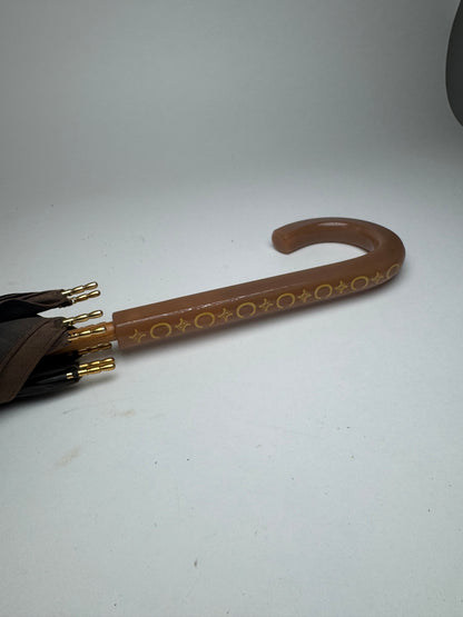 Vintage Celine Monogram Umbrella Brown