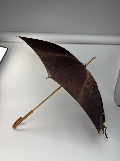 Vintage Celine Monogram Umbrella Brown