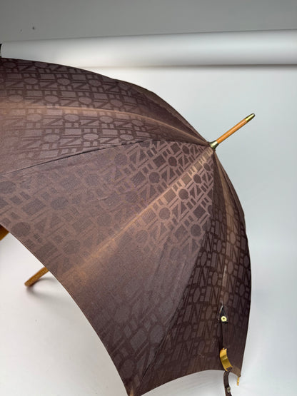 Vintage Celine Monogram Umbrella Brown