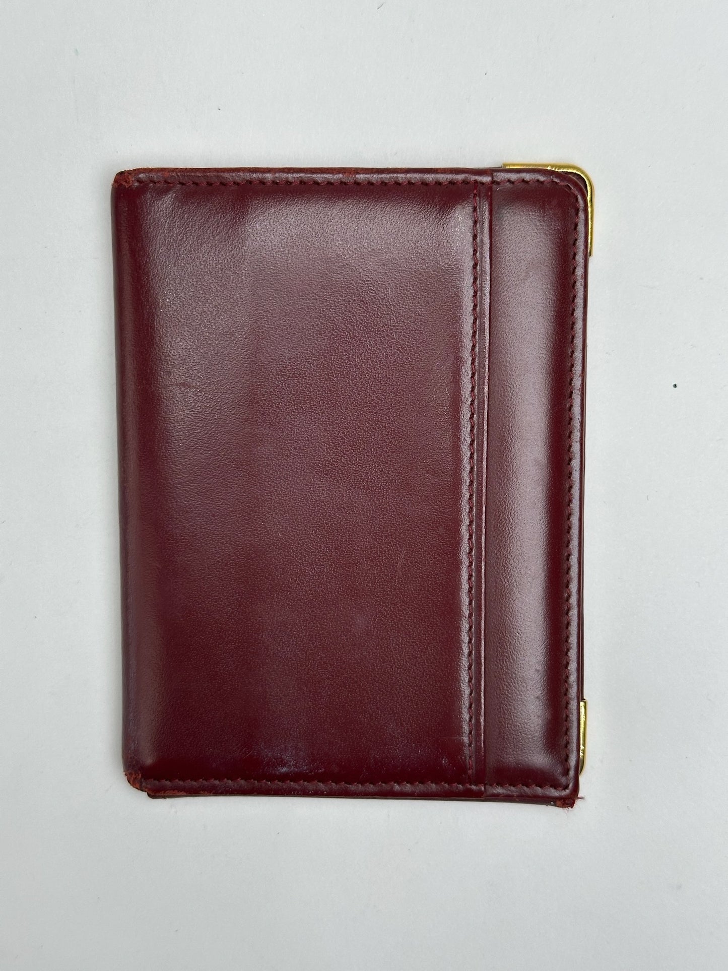 Vintage Cartier Leather Card Holder Burgundy