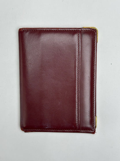 Vintage Cartier Leather Card Holder Burgundy