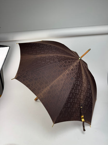 Vintage Celine Monogram Umbrella Brown