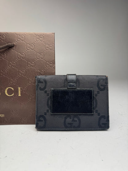 Vintage Gucci Monogram Jackie Card holder black