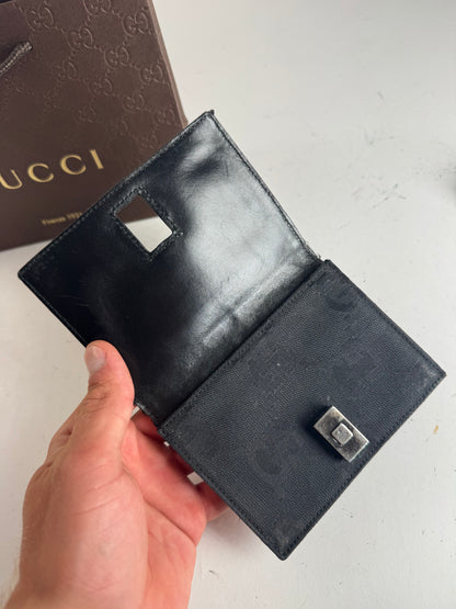Vintage Gucci Monogram Jackie Card holder black