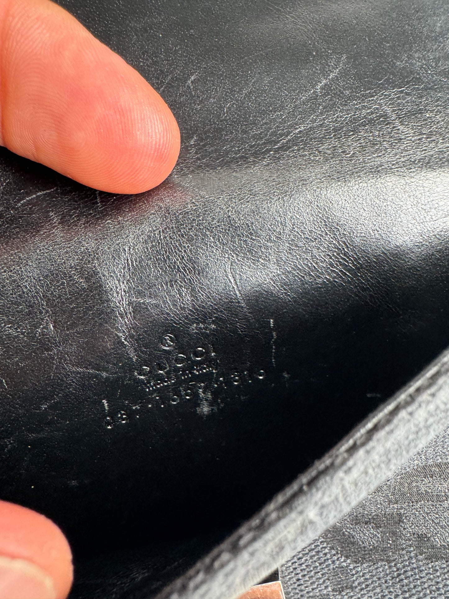 Vintage Gucci Monogram Jackie Card holder black