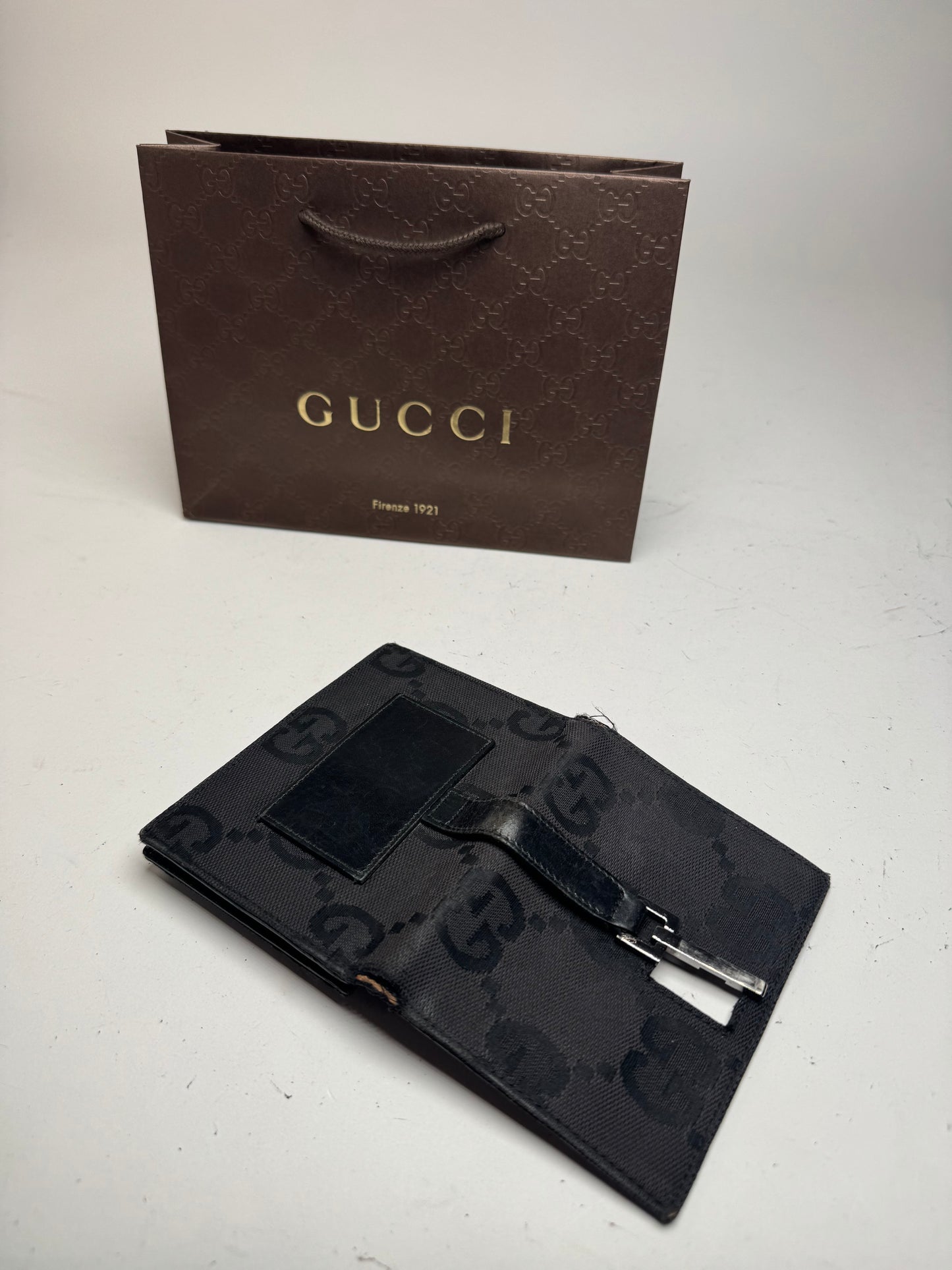 Vintage Gucci Monogram Jackie Card holder black