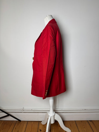 Vintage Burberry Wool Coat Red