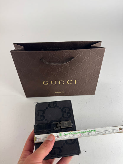 Vintage Gucci Monogram Jackie Card holder black