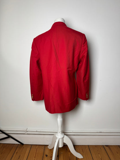 Vintage Burberry Wool Coat Red