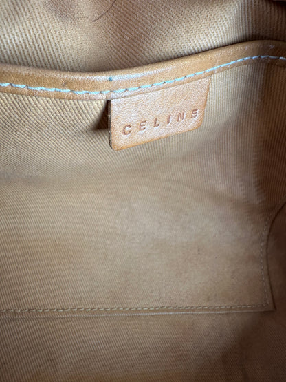 Vintage Celine Paris macadam Triomphe Monogram Brownling Bag Beige Black