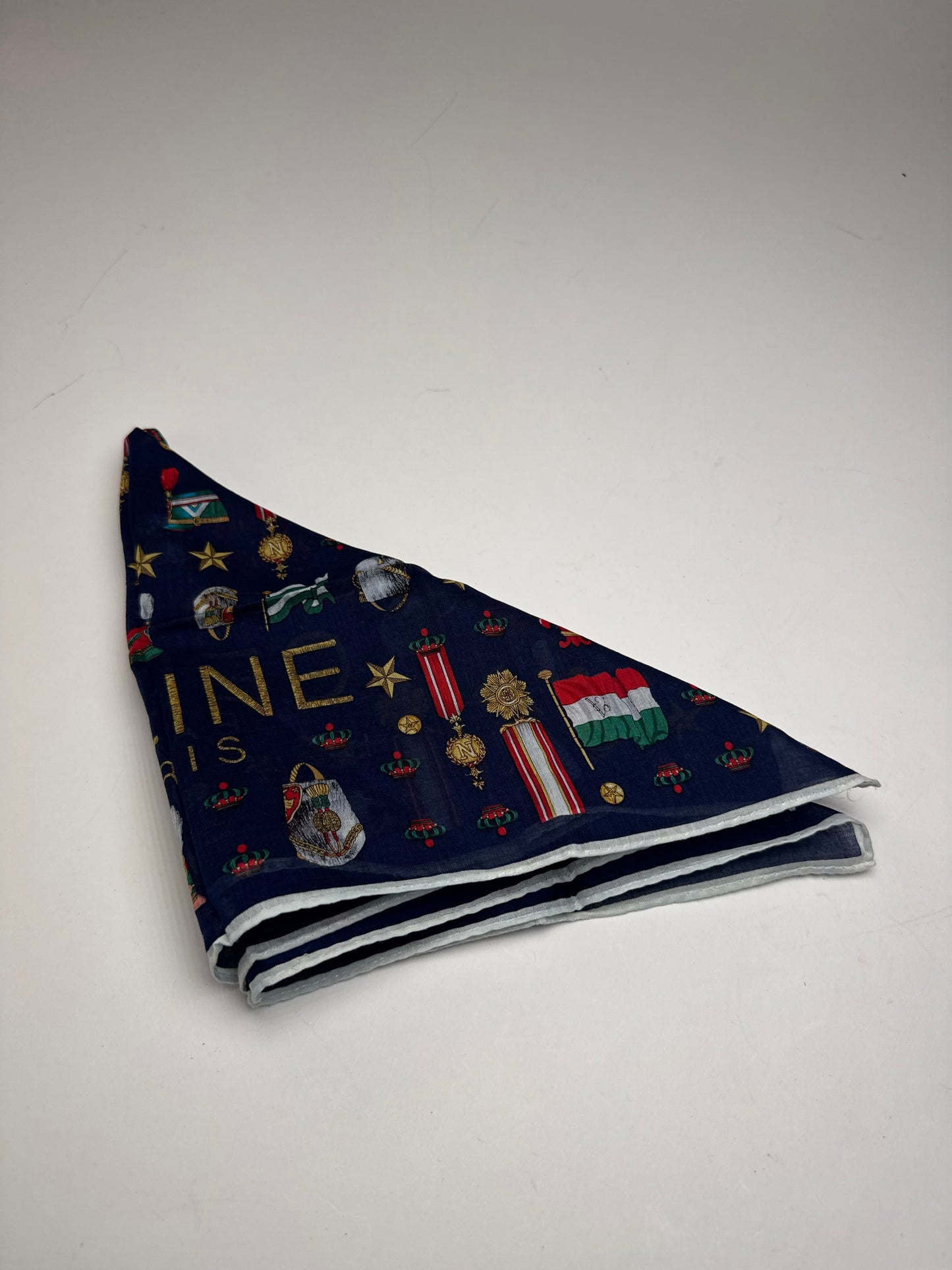 Vintage Celine Paris Scarf Navy