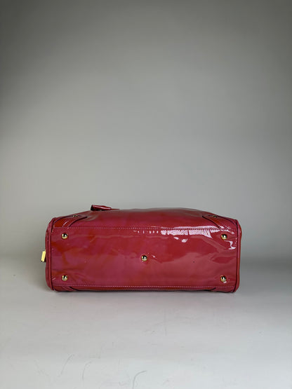 Vintage Etro Patent Leather Handbag Pink Gold