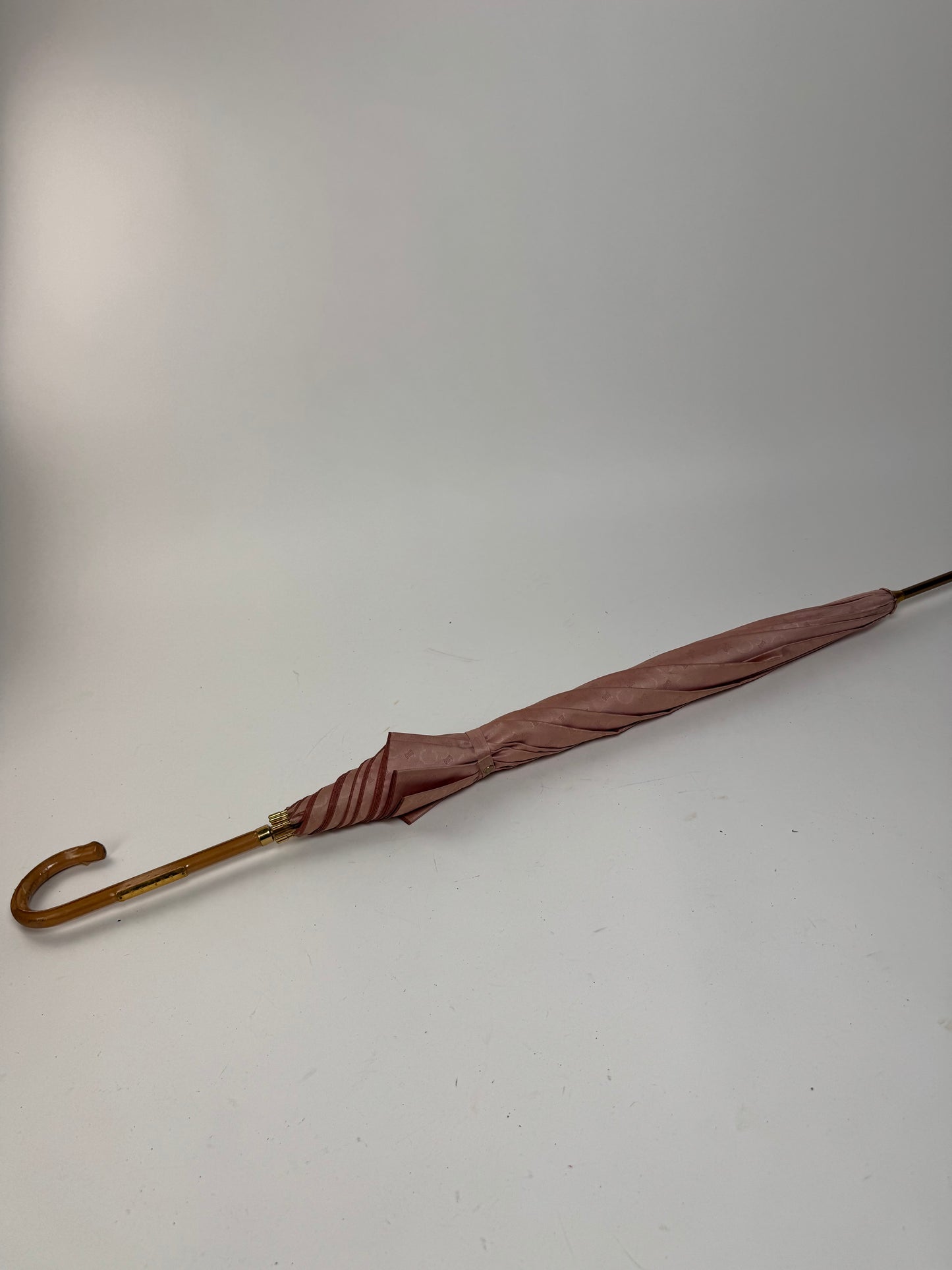 Vintage Celine Paris Monogram Umbrella Pink