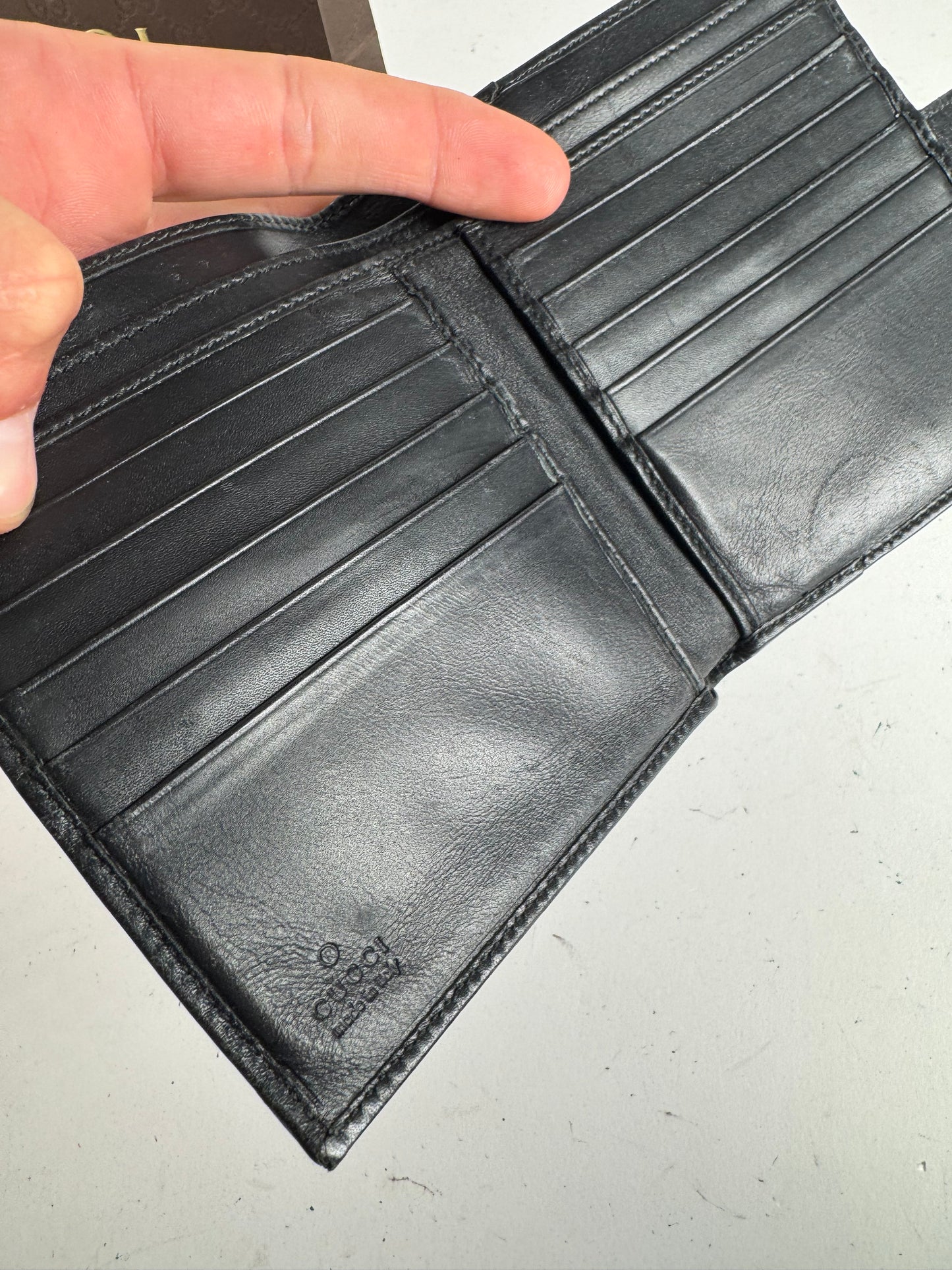 Vintage Gucci Jackie leather wallet black