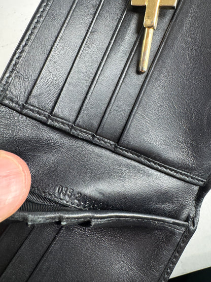 Vintage Gucci Jackie leather wallet black