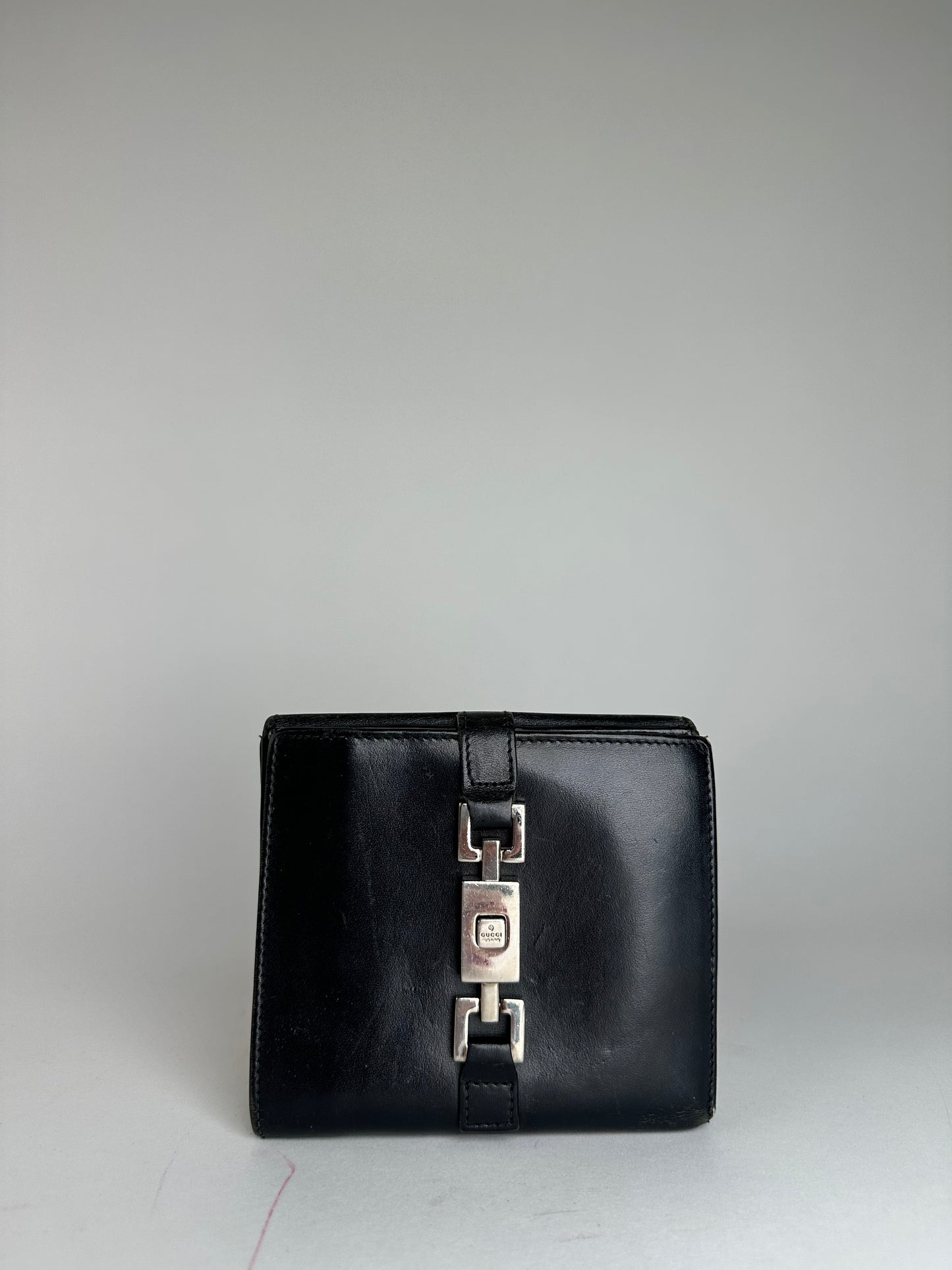 Vintage Gucci Leather Jackie Wallet Black