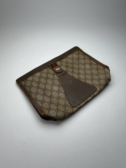Vintage Gucci Ophidia Monogram Leather Clutch