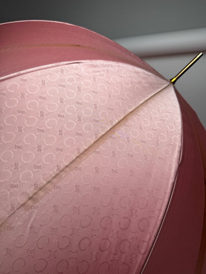 Vintage Celine Paris Monogram Umbrella Pink