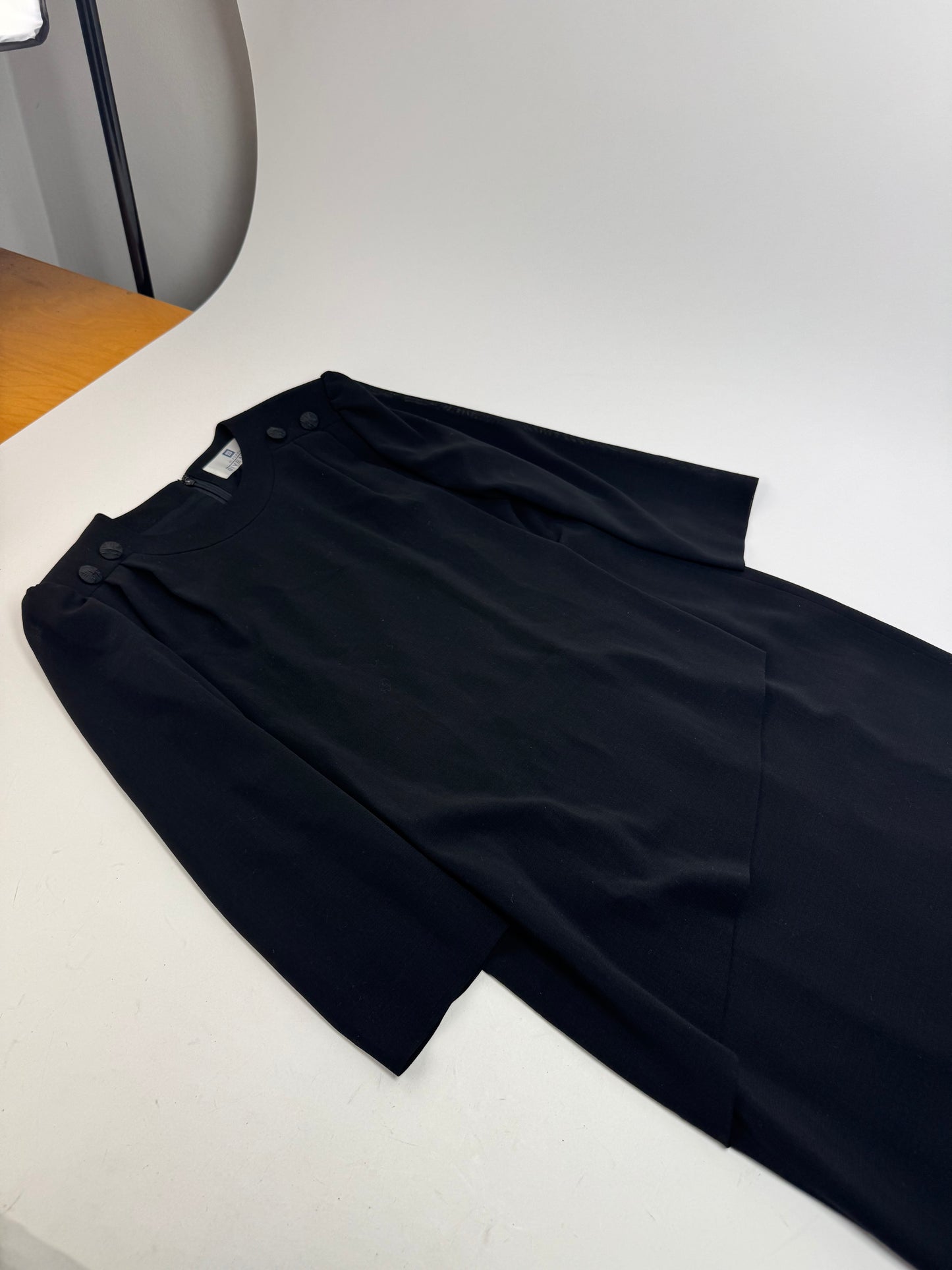 Vintage Givenchy Wool Dress Black 40/L