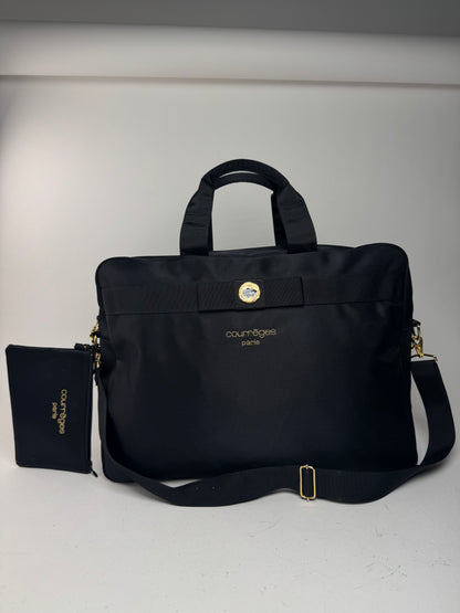 Sac polochon vintage Courreges Paris 2Way Cotton noir
