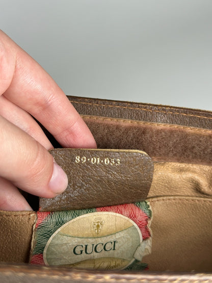 Vintage Gucci Ophidia Monogram Leather Clutch