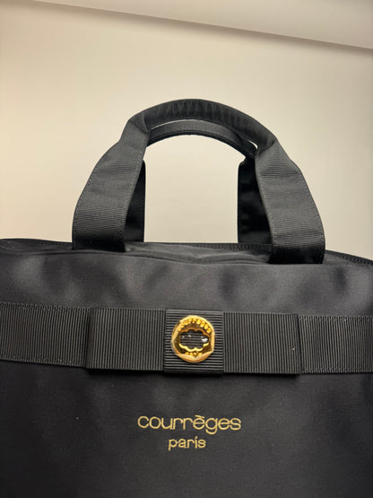 Sac polochon vintage Courreges Paris 2Way Cotton noir
