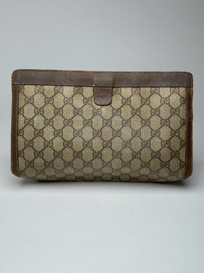 Vintage Gucci Ophidia Monogram Leather Clutch