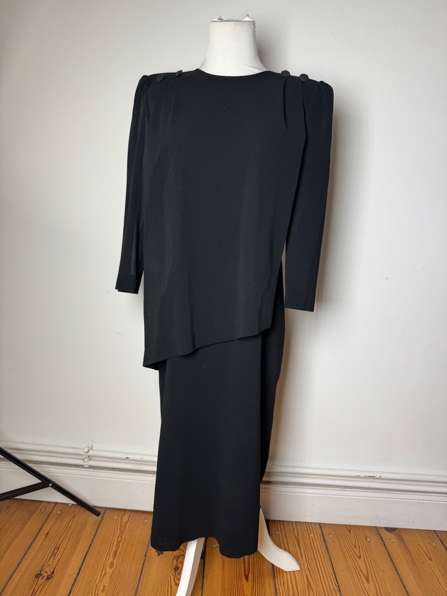 Vintage Givenchy Wool Dress Black 40/L