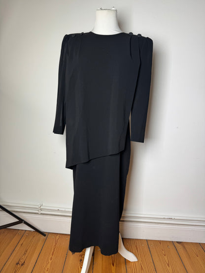 Vintage Givenchy Wool Dress Black 40/L